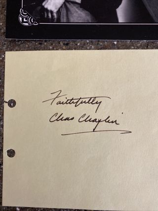 Charlie Chaplin Hand Signed Autograph 2
