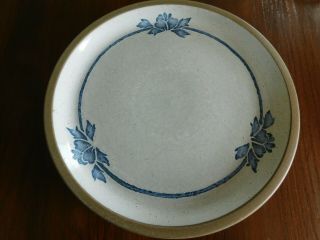 Set Of 5 Midwinter Ltd.  Blue And Brown Stoneware Dinner Plates England