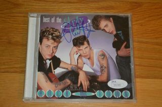 Stray Cats " Best Of " Cd Brian Setzer Autographed With James Spence