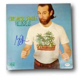 George Carlin Signed Album Toledo Window Box Autographed Psa/dna Ag54488
