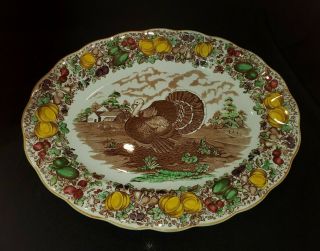 Antique Large Turkey Platter - Royaltudor Ware - Braker Bros Ltd - England (i3)