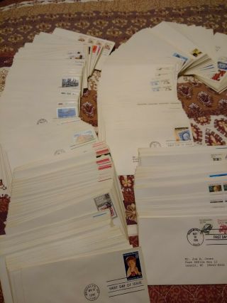 BOX FULL OF FIRST DAY COVERS 1980 ' s includes sets of WW2 Anniversary HUNDREDS 2
