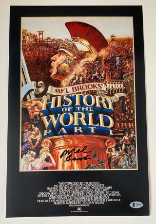 Mel Brooks Signed History Of The World Part I 11x17 Movie Poster Beckett Bas