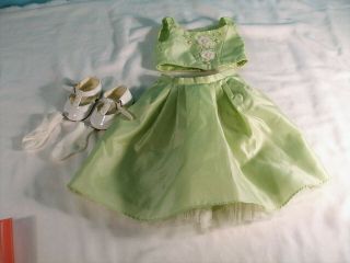 American Girl Doll Clothes,  Junior Bridesmaid Outfit,  2 Piece Dress,  Socks Shoes