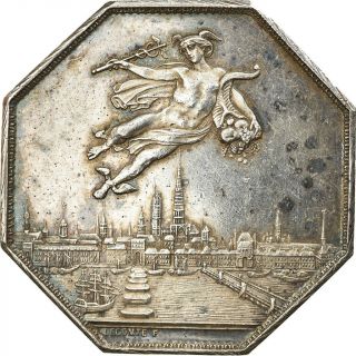 [ 5917] France,  Token,  Chambre De Commerce De Rouen,  1802,  Lecomte,  Au,  Silver