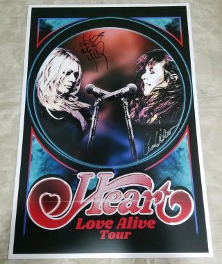 Heart Band Love Alive Tour Vip Signed Poster
