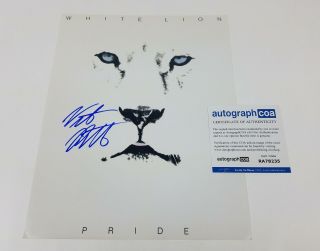 White Lion Vito Bratta Autographed Signed 11x14 Photo Acoa