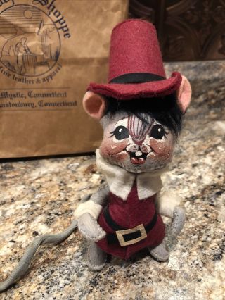 Annalee Mobilitee Doll Vintage Boy Pilgrim Mouse 1965