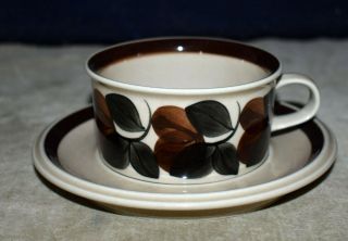 Arabia Finland,  Vintage,  Ruija,  Tea Cup & Saucer - Ruija Uosikkinen -