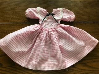Vintage Pink Checked Dress Fits Madame Alexander Cissy & Margaret 20 " Doll