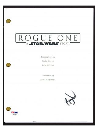 Riz Ahmed Signed Autograph Rogue One A Star Wars Story Movie Script Psa/dna