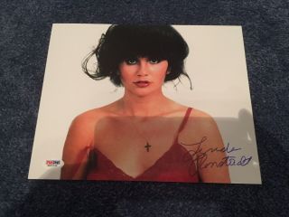 Linda Ronstadt Signed 8x10 Photo Rock And Roll Hall Of Fame Psa Sticker