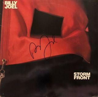 Billy Joel Autographed Hand Signed Record Album Cover Storm Front W/coa 1989