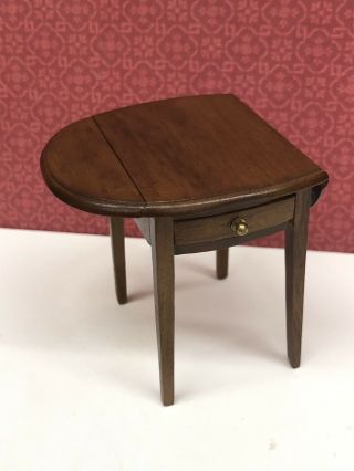 Dollhouse Miniature 1:12 Scale Drop Leaf Table For Dollhouse Or Roombox 2