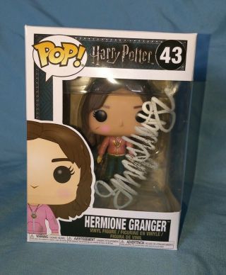 Emma Watson Hand Signed Autograph Harry Potter Funko Pop Hermione Granger
