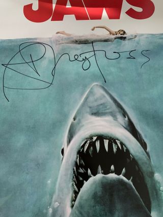 Jaws Movie Poster Signed By Richard Dreyfuss JSA 24x36 3