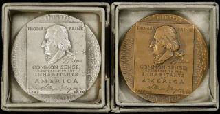 William Ellery Rhode Island Medallic Arts Company Silver & Bronze MedalItemJ6024 2