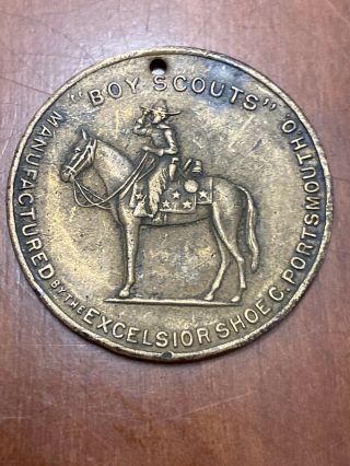 Vintage Swastika Good Luck Token Excelcior Shoe Co.  For Boy Scouts