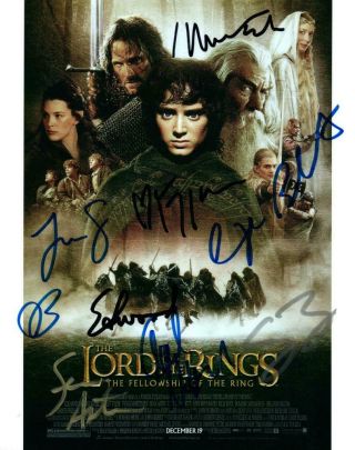 Lord Of The Rings Cast (9) Autographed 8x10 Picture Photo Signed Pic With