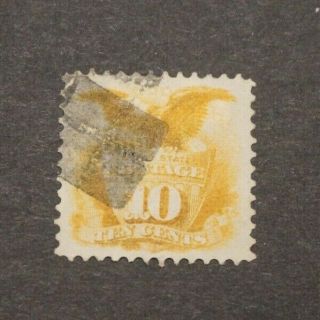 1869 Us S 116 10c Shield And Eagle,  Yellow F