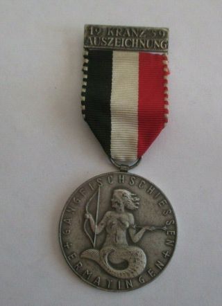 Vintage Fish Shooting Medal 1959 Ermantingen Switzerland Huguenin La Locle