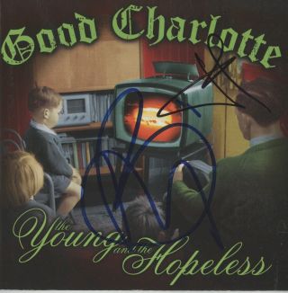 Good Charlotte The Young & The Hopeless Madden Autographed Signed Cd Cover Acoa