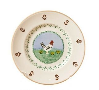 Nicholas Mosse Salad Lunch Plate Made In Ireland 8 5/8 " Hen Rooster Chicks