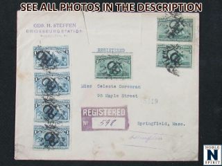 Noblespirit Th2) Scarce Us 230 X 4 & 233 X3 Registered Cover Pa To Ma