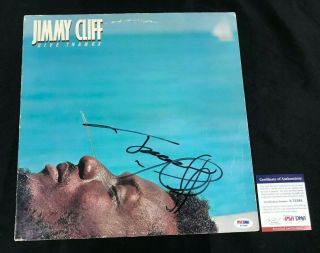 1978 Jimmy Cliff Hand Signed Autographed Give Thanks Record/album Psa/coa
