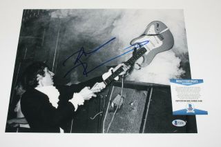 Pete Townshend The Who Signed 11x14 Photo Guitar Smash Tour Proof 2 Beckett