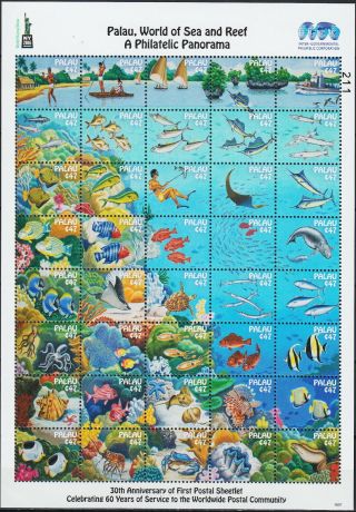 Palau S/s World Of Sea & Reef 2016 Mnh - 69 Euro