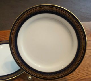 6 Salad Plates in Legacy by Noritake Vienna Blue Band w / Gold Trim 2