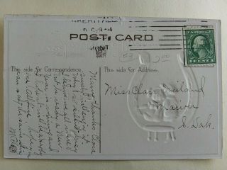 George Washington One Cent Stamp 1914 Green Vintage Years Postcard Montana