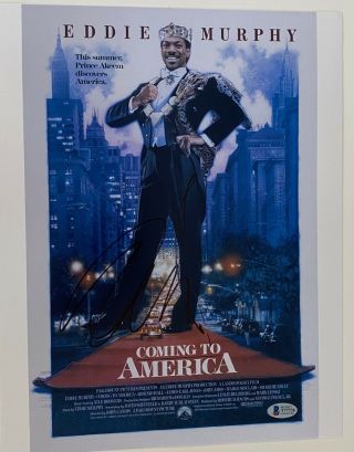 Eddie Murphy Signed Autograph 11x14 Photo Coming To America Beckett Bas