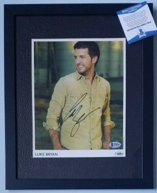 Luke Bryan Signed Photo Beckett Bas Bgs Autographed Country Music Singer