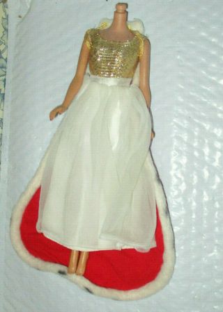 Vintage 1972 Miss America Barbie Doll Dress And Cape,