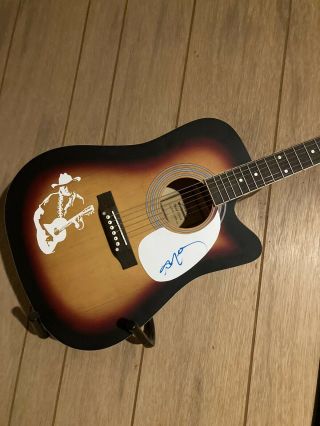Willie Nelson Autographed Signed Full Size FS Acoustic Country Guitar Proof 2