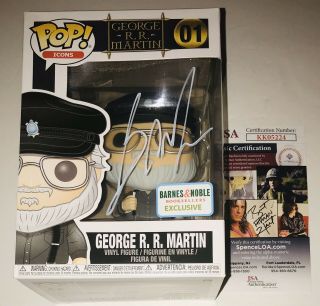 George R.  R.  Martin Signed Autographed Funko Pop Figure Game Of Thrones Jsa