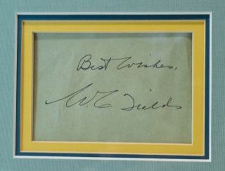 W.  C.  FIELDS AUTOGRAPH IN INK & ' IT ' S A GIFT ' PICTURE,  FRAMED,  MATTED 3