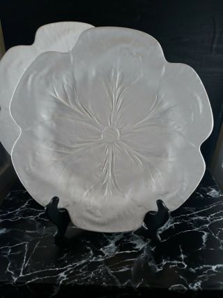 Bordello Pinheiro White Ceramic Cabbage Leaf 10.  75 