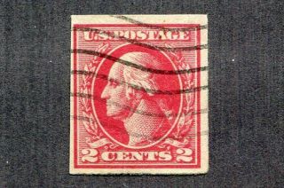1920 U.  S.  Scott 532 Two Cent Washington Imperf Stamp