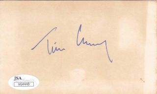 Tim Curry Signed 3x5 Index Card Actor/rocky Horro Picture Show Jsa V64448