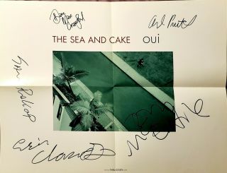 The Sea And Cake Oui Promo Poster Signed By All Rare Tortoise Thrill Jockey