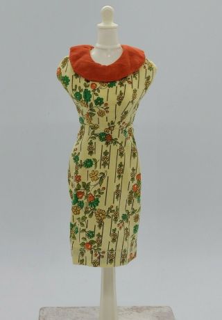Vintage 1960s Uneeda Miss Suzette Floral Sheath Dress - Barbie Clone - Htf
