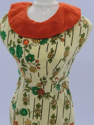 Vintage 1960s Uneeda Miss Suzette Floral Sheath Dress - Barbie Clone - HTF 2