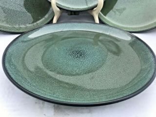 Set (4) Rave Green by Home Trends DINNER PLATE 10 3/8 