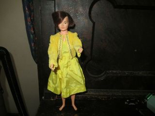 Vintage Remco Judy Littlechap Doll With Yellow Dance Dress Outfit