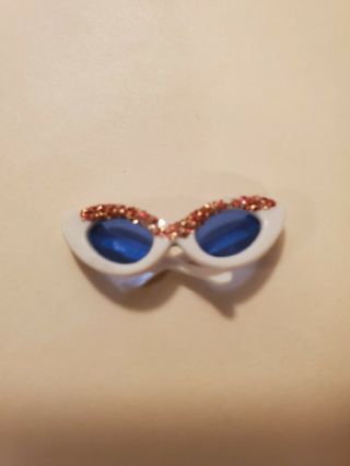 1964 Barbie Accessories Rare White Sunglasses With Glitter Fashion Pak