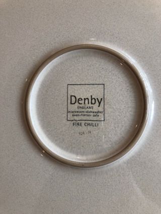 Denby Langley FIRE CHILLI Orange/Sage/Tan Swirl 13.  25 Chop Plate Serving Platter 3