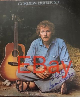 Gordon Lightfoot Signed Autographed Personalized Sundown Record Album Lp 1973